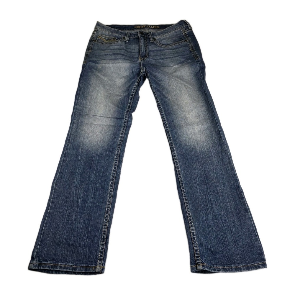 Cody James Jeans Mens Size 33x32 Bootcut Medium Wash Blue Denim Pants - Picture 1 of 10